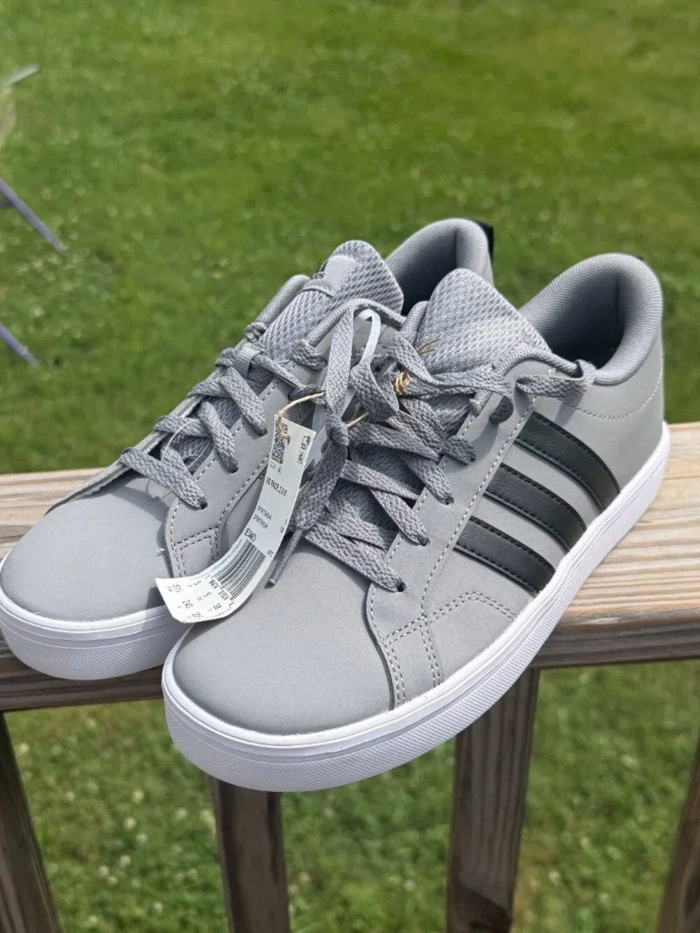 Adidas VS Pace 2.0 K Gray Sneakers NWT Minimalist Streetwear Men 5.5 W7 3919